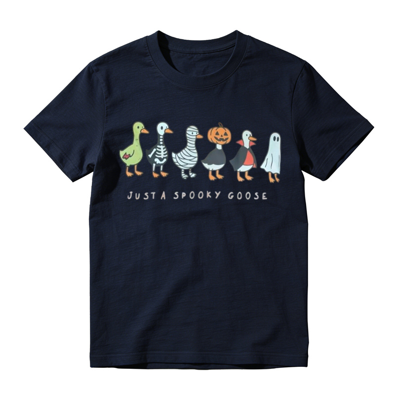 Just A Spooky Goose Halloween Graphic T-Shirt
