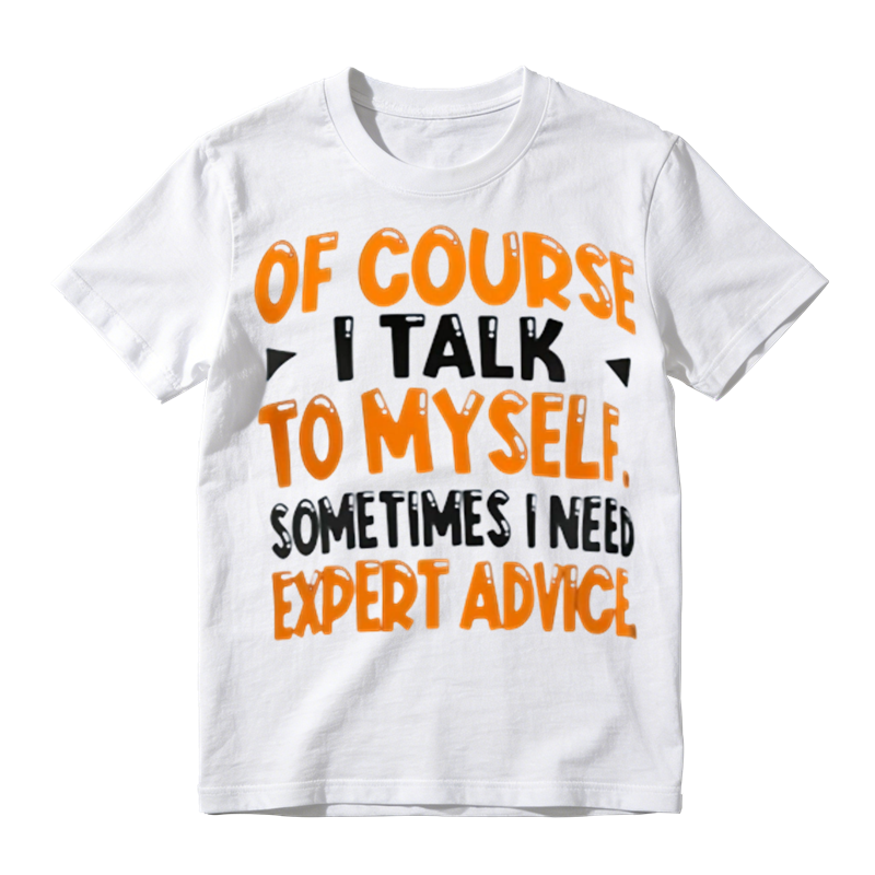 Of Course I Talk To Myself Funny Sarcastic Quote Graphic T‑Shirt