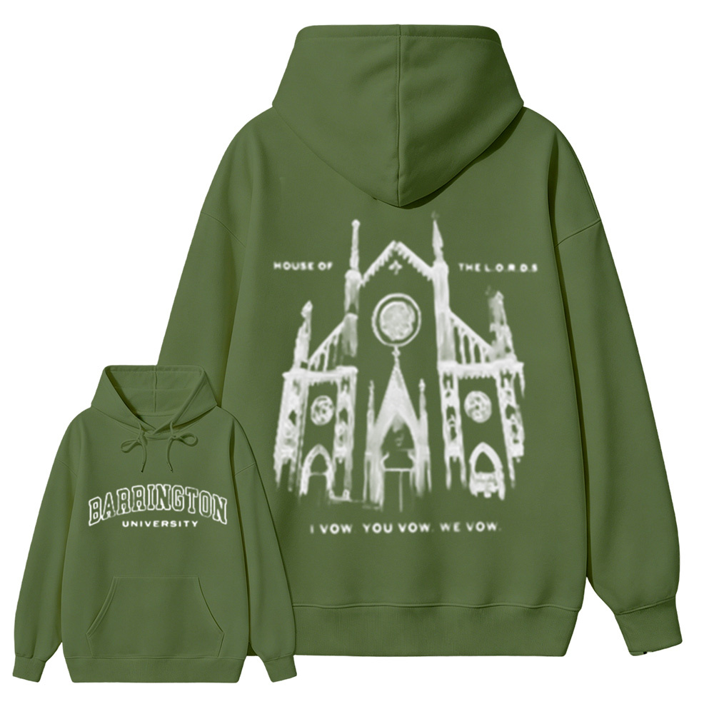 Barrington University House of The Lords Cathedral Graphic Hoodie Front Back Print