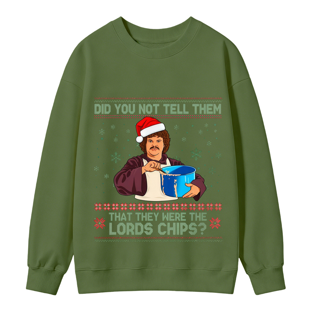 Retro Holiday Quote Cartoon Figure Graphic Sweatshirt Unisex Xmas Top
