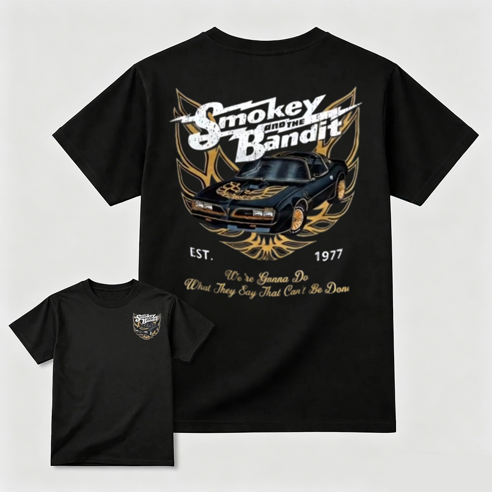 Smokey And The Bandit 1977 Retro Classic Car Graphic T‑Shirt