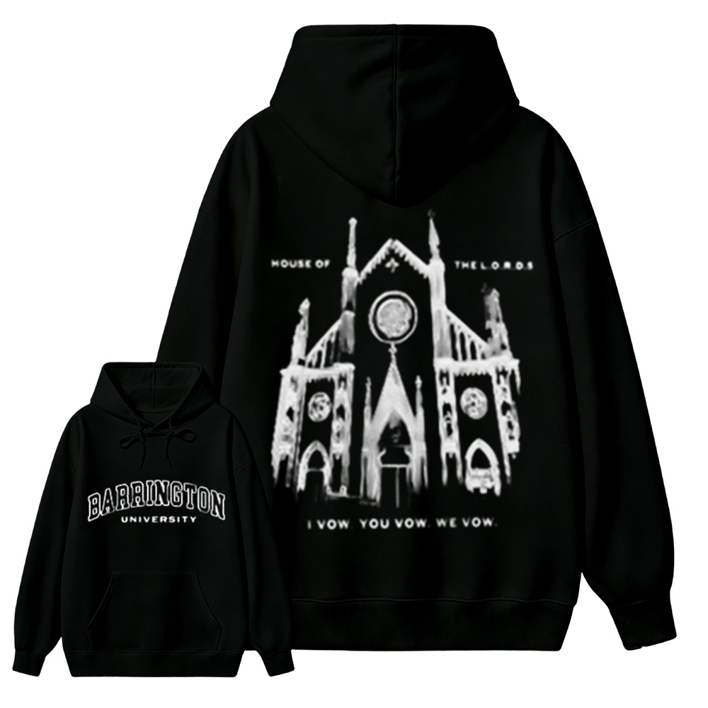 Barrington University House of The Lords Cathedral Graphic Hoodie Front Back Print