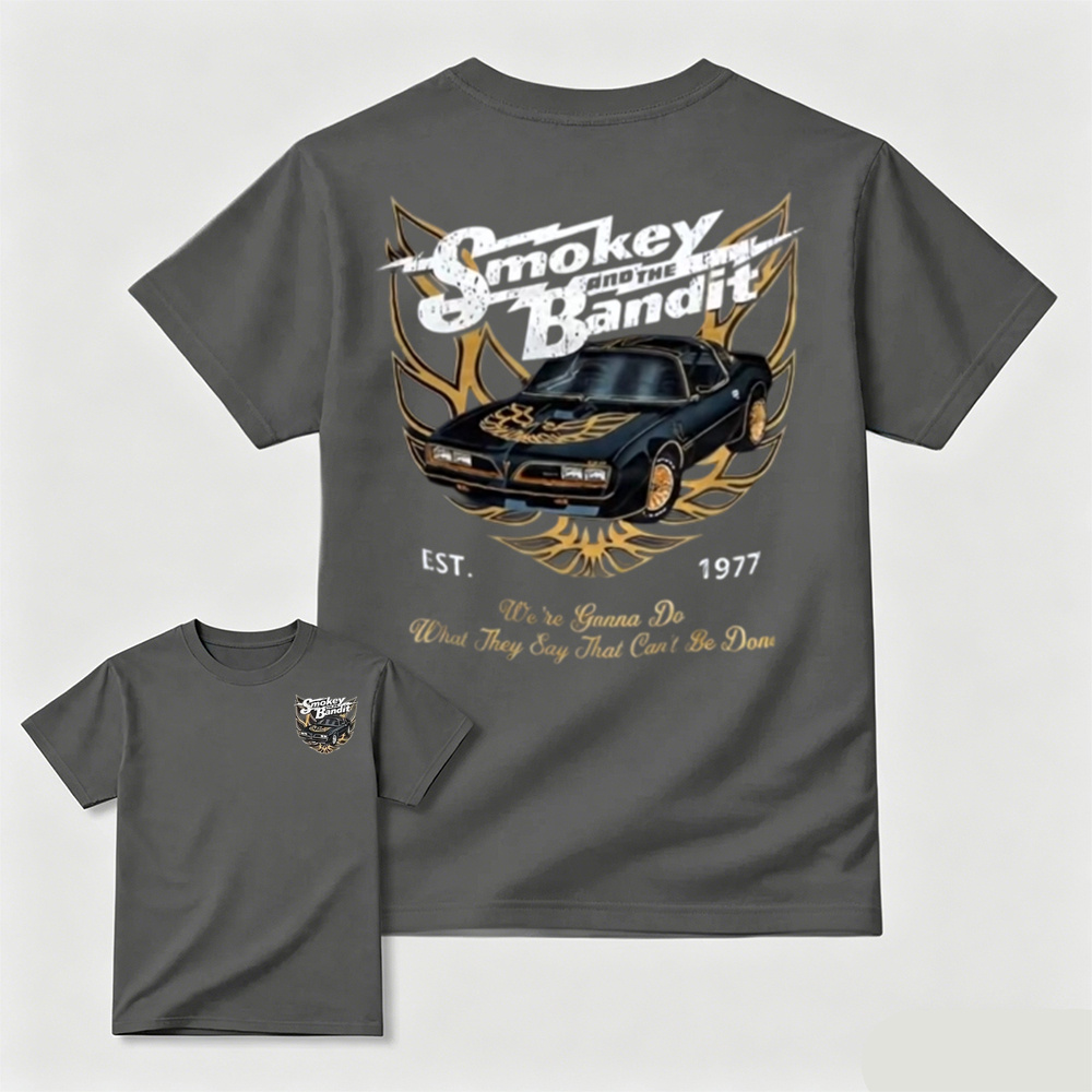 Smokey And The Bandit 1977 Retro Classic Car Graphic T‑Shirt