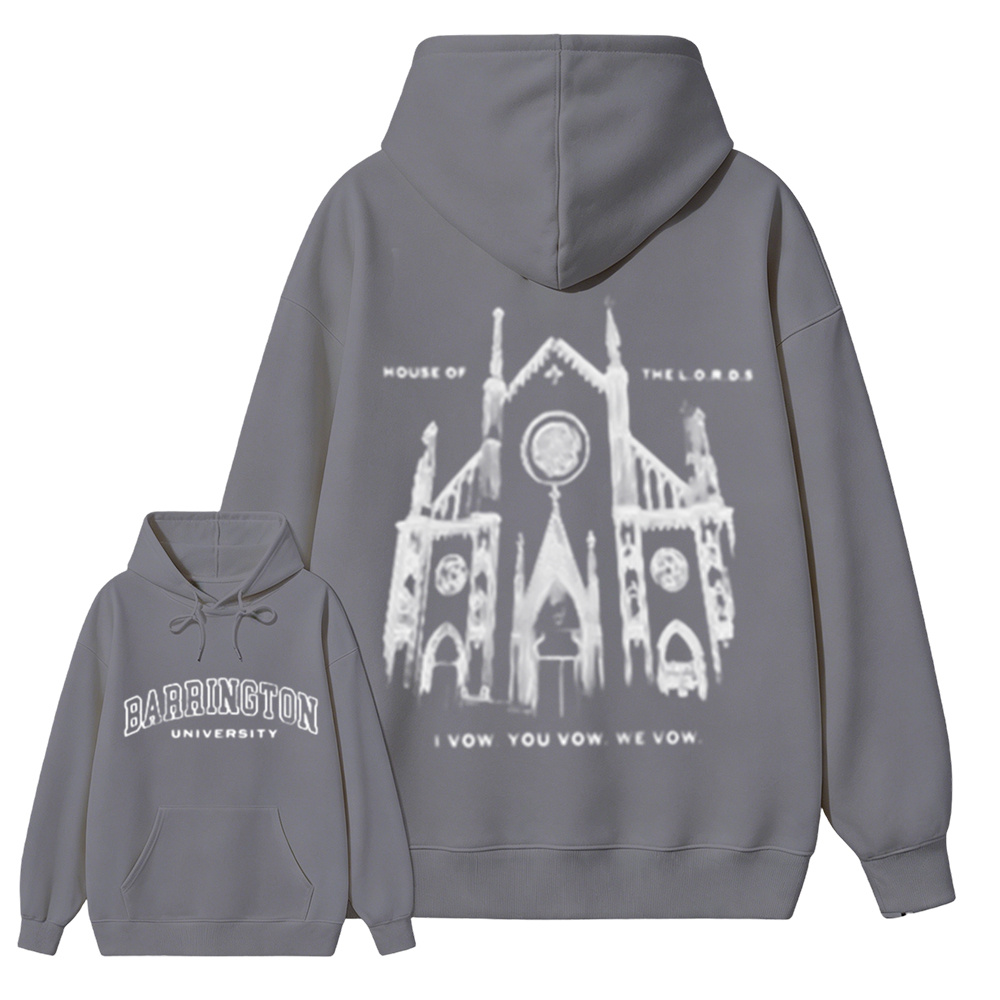 Barrington University House of The Lords Cathedral Graphic Hoodie Front Back Print