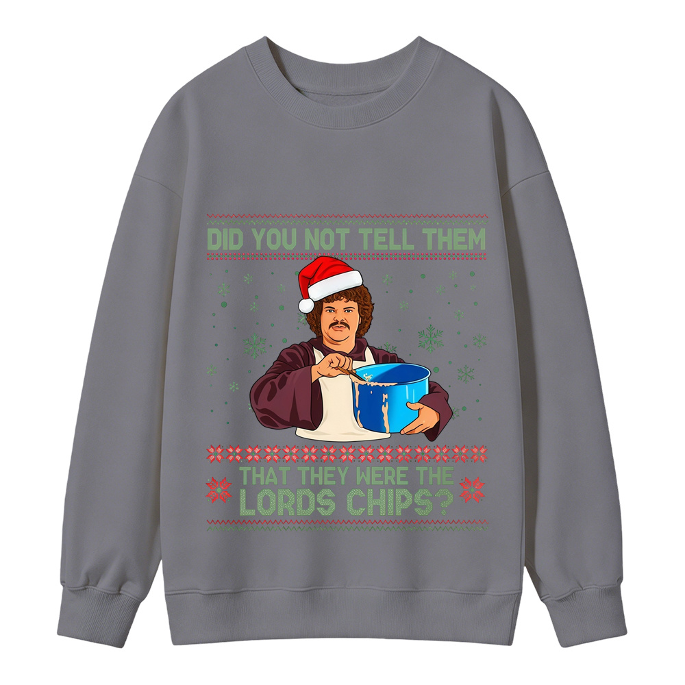 Retro Holiday Quote Cartoon Figure Graphic Sweatshirt Unisex Xmas Top