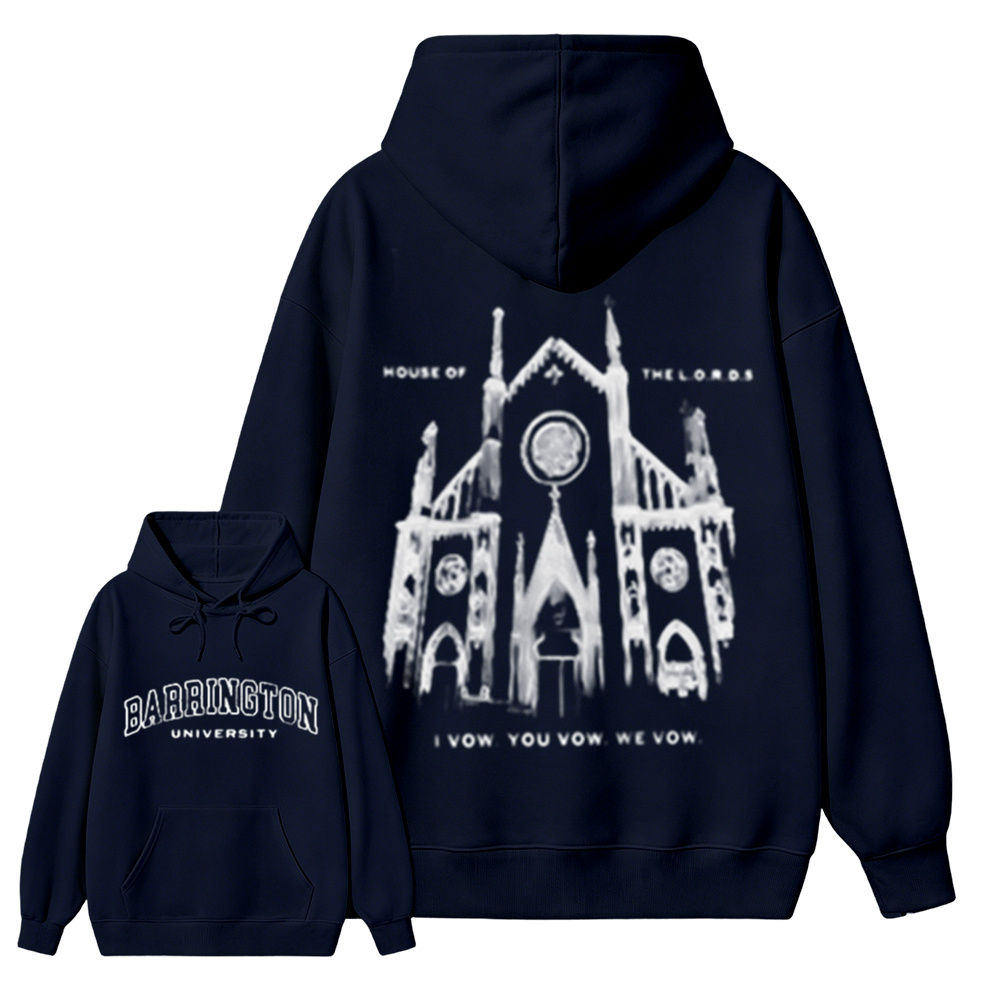 Barrington University House of The Lords Cathedral Graphic Hoodie Front Back Print