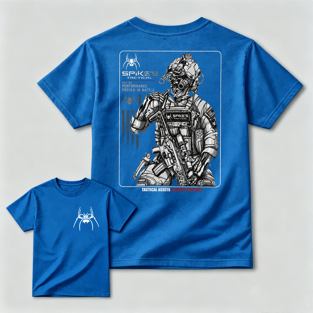 Tactical Skeleton Soldier Graphic T-Shirt Skull Military Rifle Design Tee For Tactical Fans