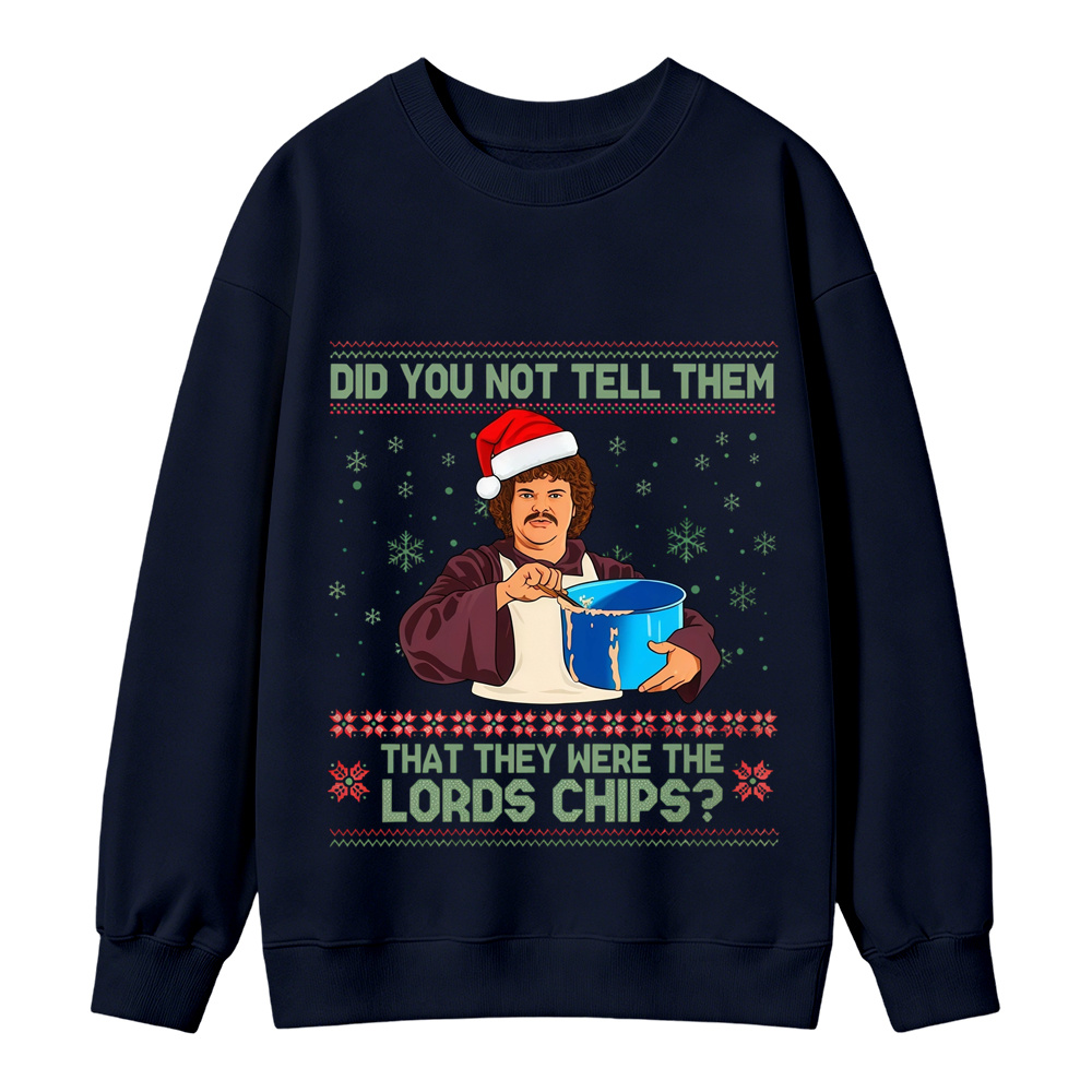 Retro Holiday Quote Cartoon Figure Graphic Sweatshirt Unisex Xmas Top