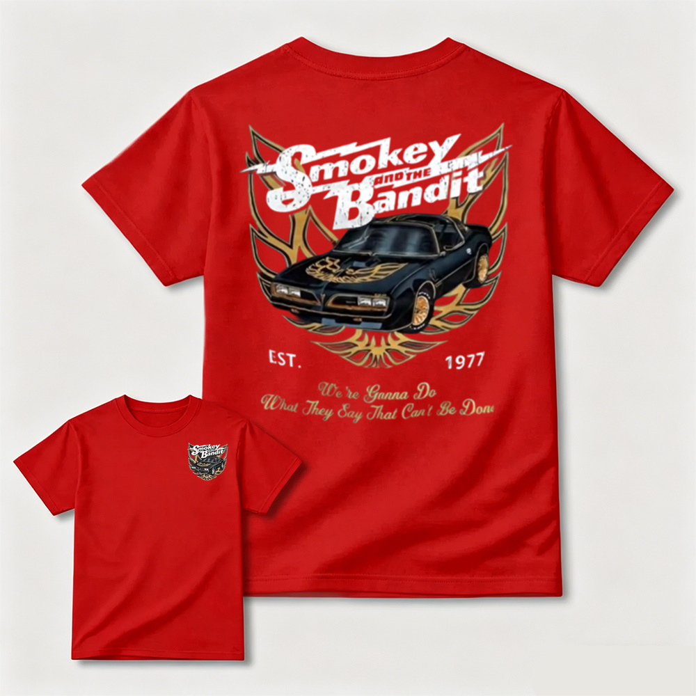 Smokey And The Bandit 1977 Retro Classic Car Graphic T‑Shirt