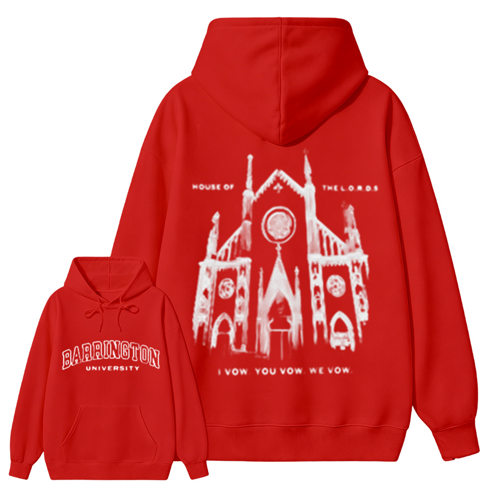 Barrington University House of The Lords Cathedral Graphic Hoodie Front Back Print