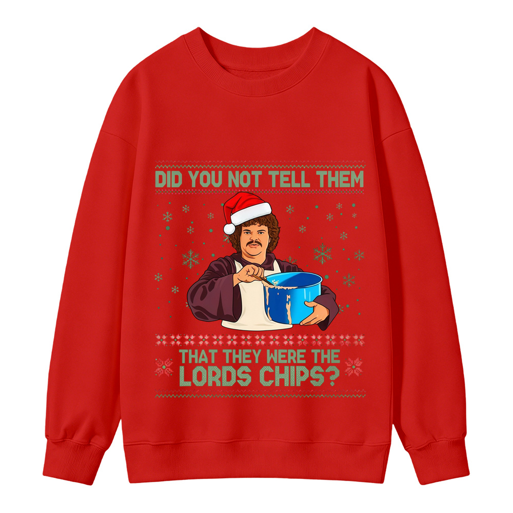 Retro Holiday Quote Cartoon Figure Graphic Sweatshirt Unisex Xmas Top