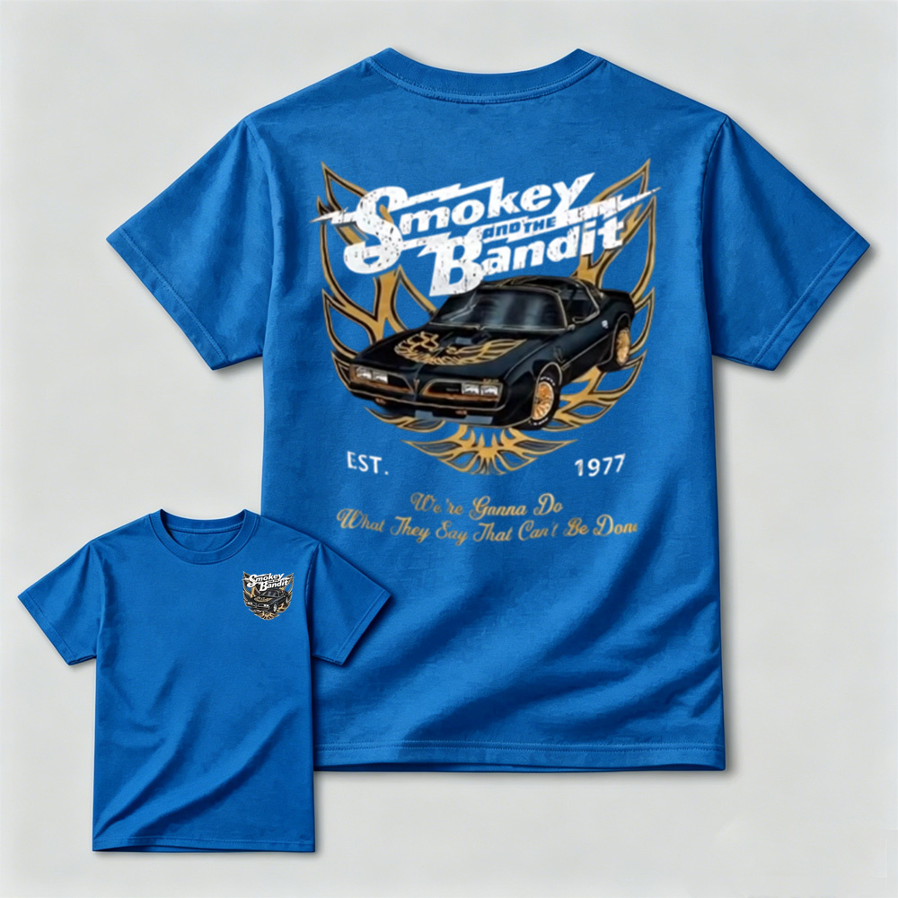 Smokey And The Bandit 1977 Retro Classic Car Graphic T‑Shirt