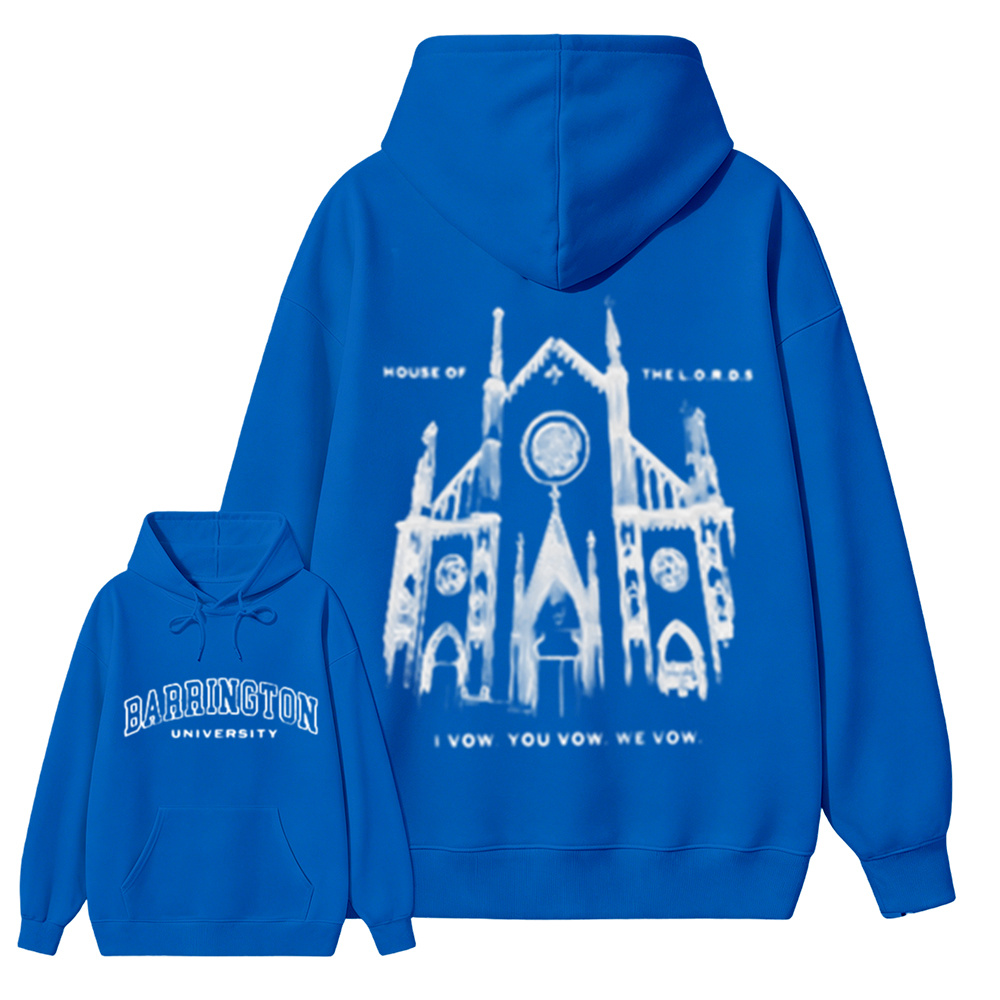 Barrington University House of The Lords Cathedral Graphic Hoodie Front Back Print
