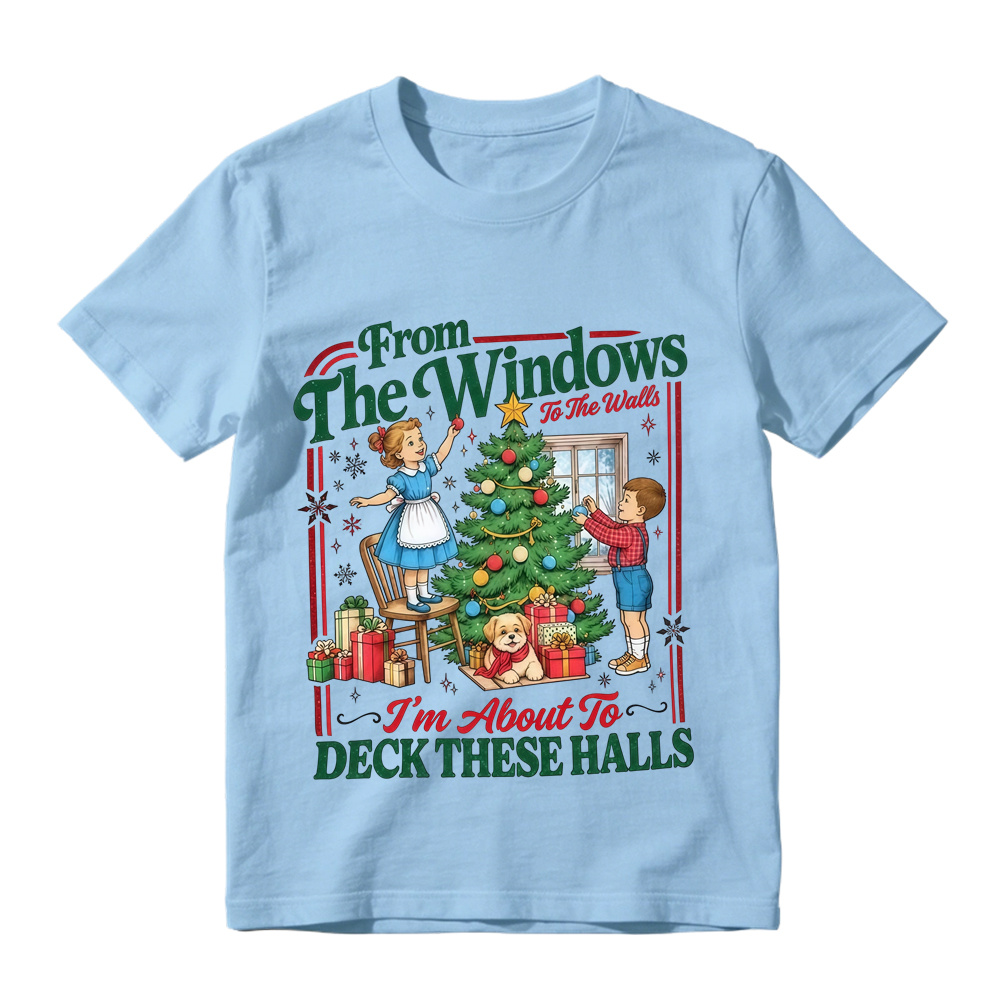Unisex Retro Christmas Tree Graphic Short Sleeve Tee Holiday Xmas T-Shirt