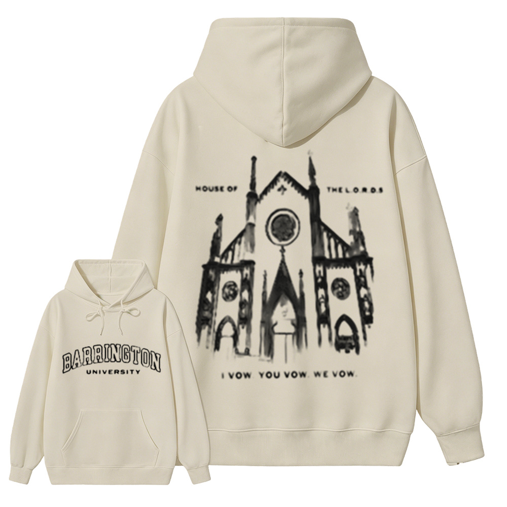 Barrington University House of The Lords Cathedral Graphic Hoodie Front Back Print