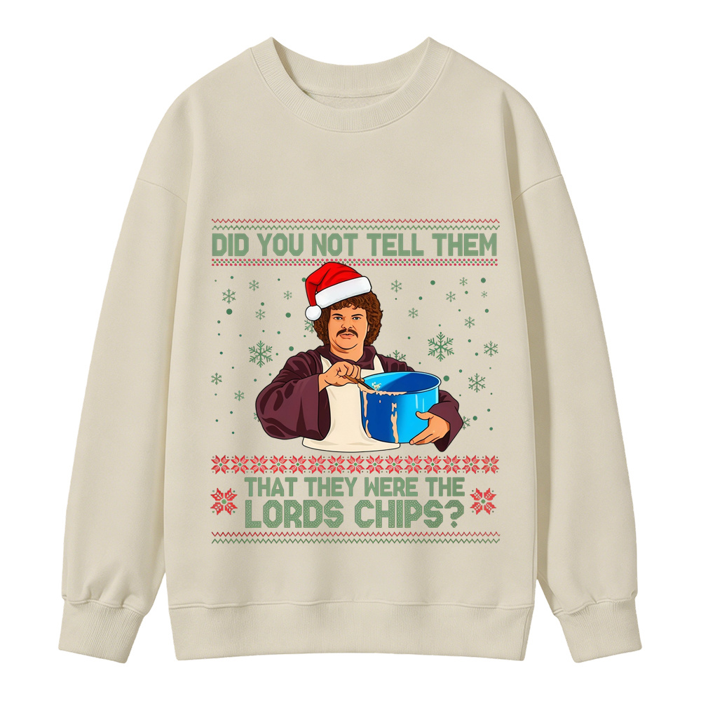 Retro Holiday Quote Cartoon Figure Graphic Sweatshirt Unisex Xmas Top