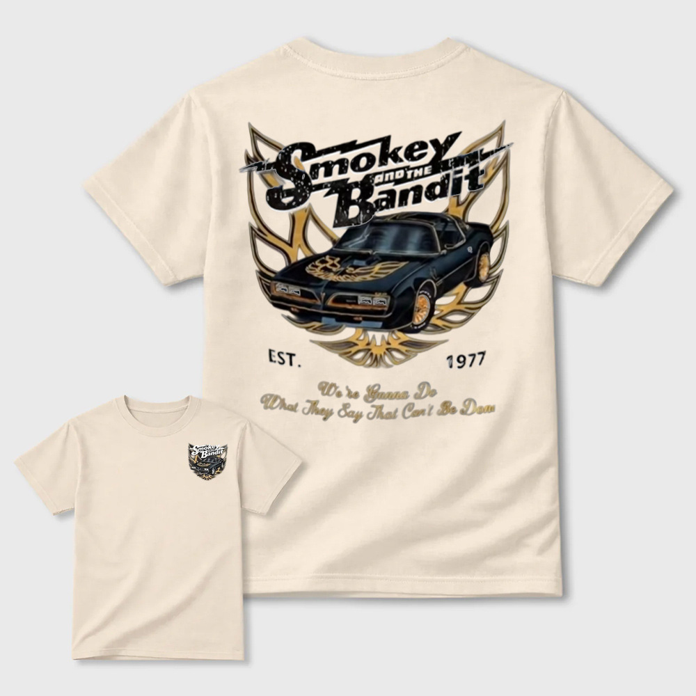 Smokey And The Bandit 1977 Retro Classic Car Graphic T‑Shirt