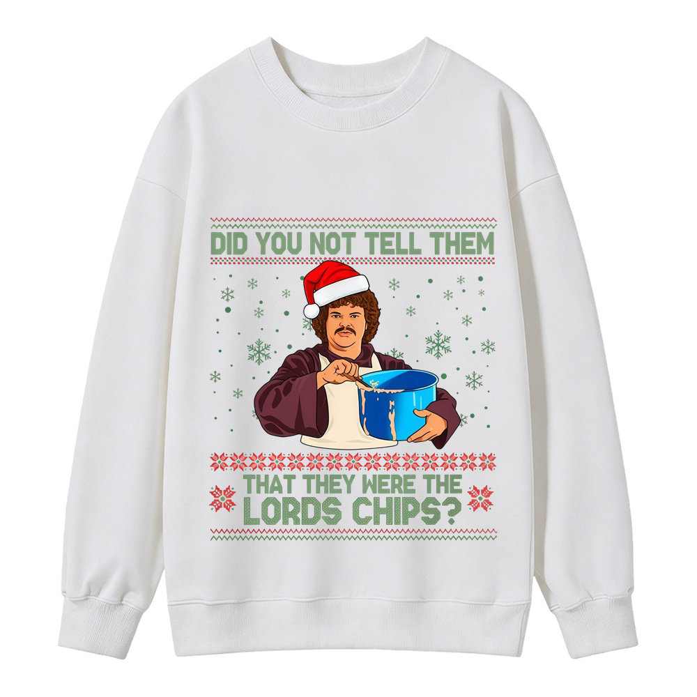 Retro Holiday Quote Cartoon Figure Graphic Sweatshirt Unisex Xmas Top