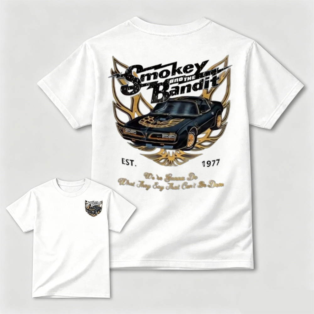 Smokey And The Bandit 1977 Retro Classic Car Graphic T‑Shirt