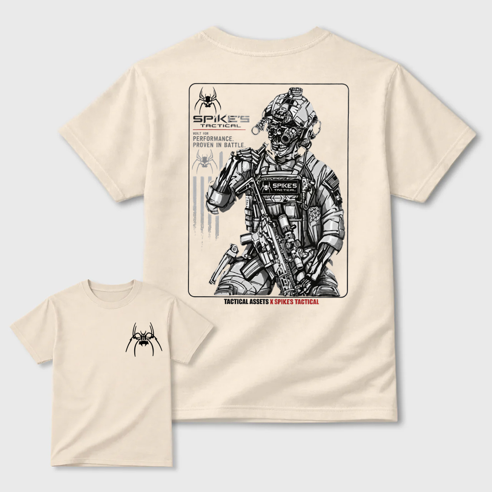 Tactical Skeleton Soldier Graphic T-Shirt Skull Military Rifle Design Tee For Tactical Fans