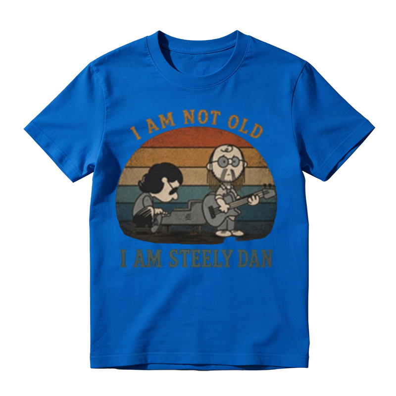 Retro Steely Dan Funny Quote Cartoon Music Graphic Cotton Tee