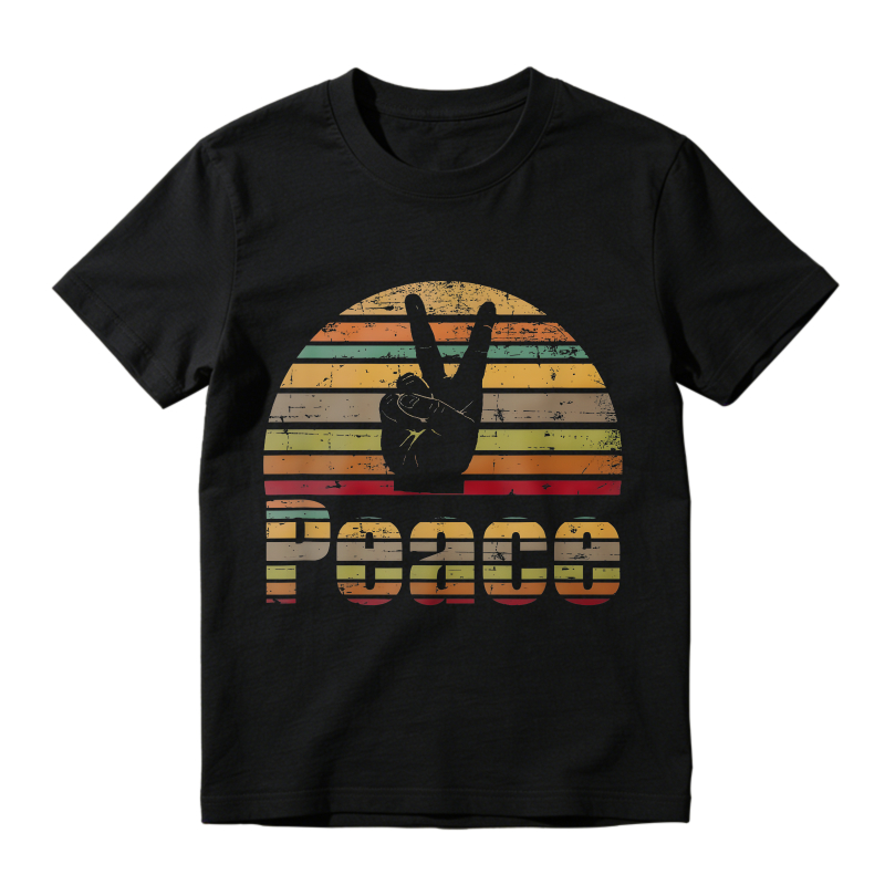 Peace Sign Sunset Vintage T-shirt