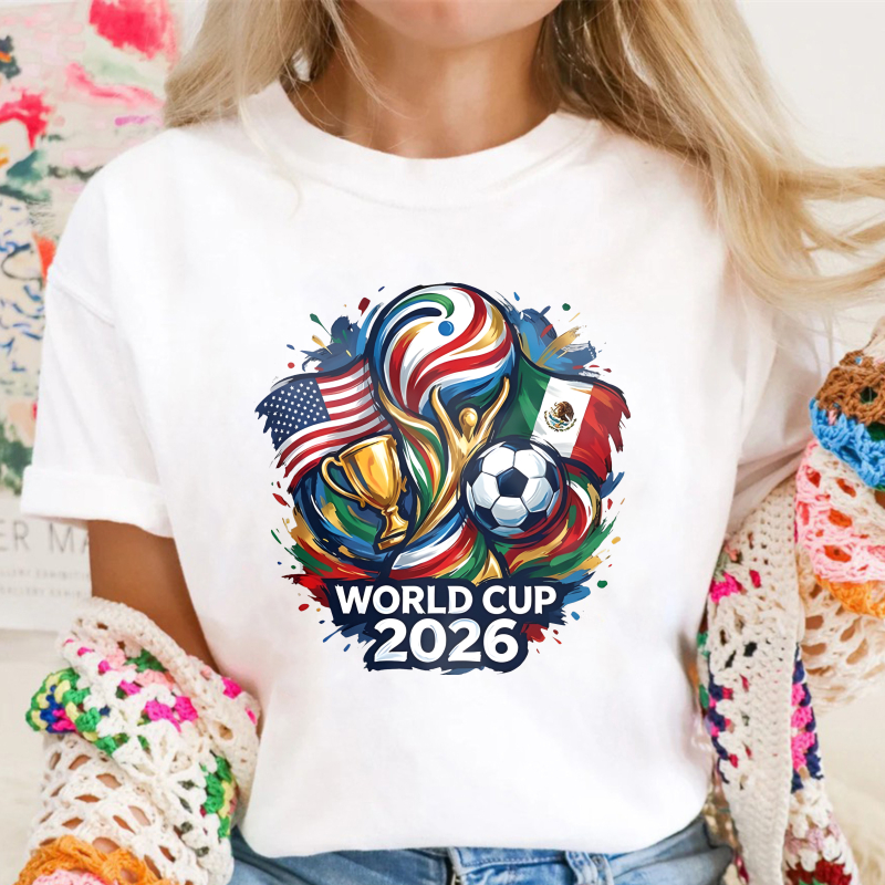 World Cup 2026 Soccer Trophy And Flags Unisex Classic T-shirt