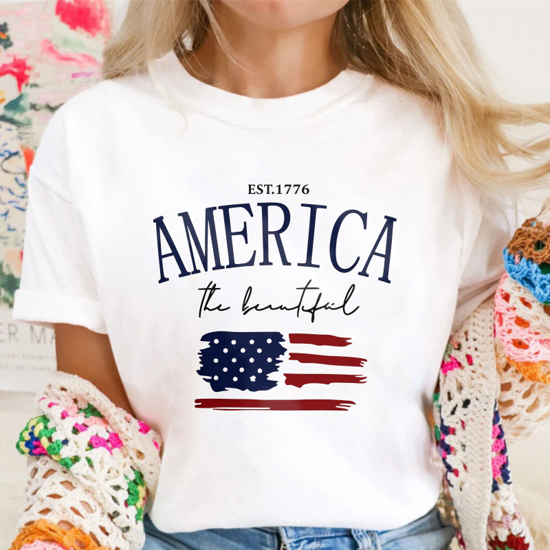 America The Beautiful Flag Design Unisex Classic T-shirt