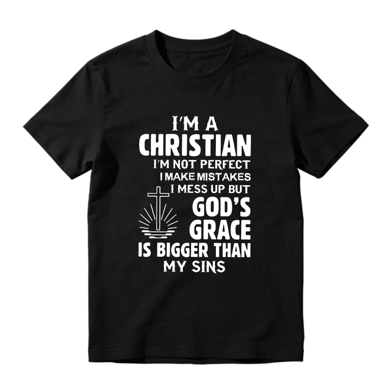 Christian Faith Message With Cross Design T-shirt