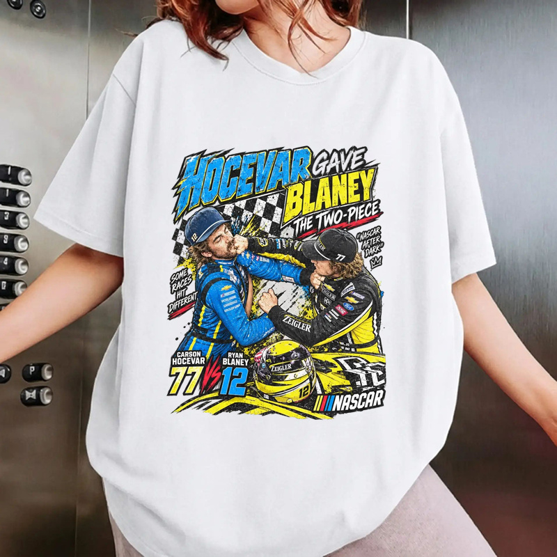 Ryan Blaney vs Carson Hocevar Shirt, Carson Hocevar Ryan Blaney Fight Sweatshirt, Racing Graphic Tee