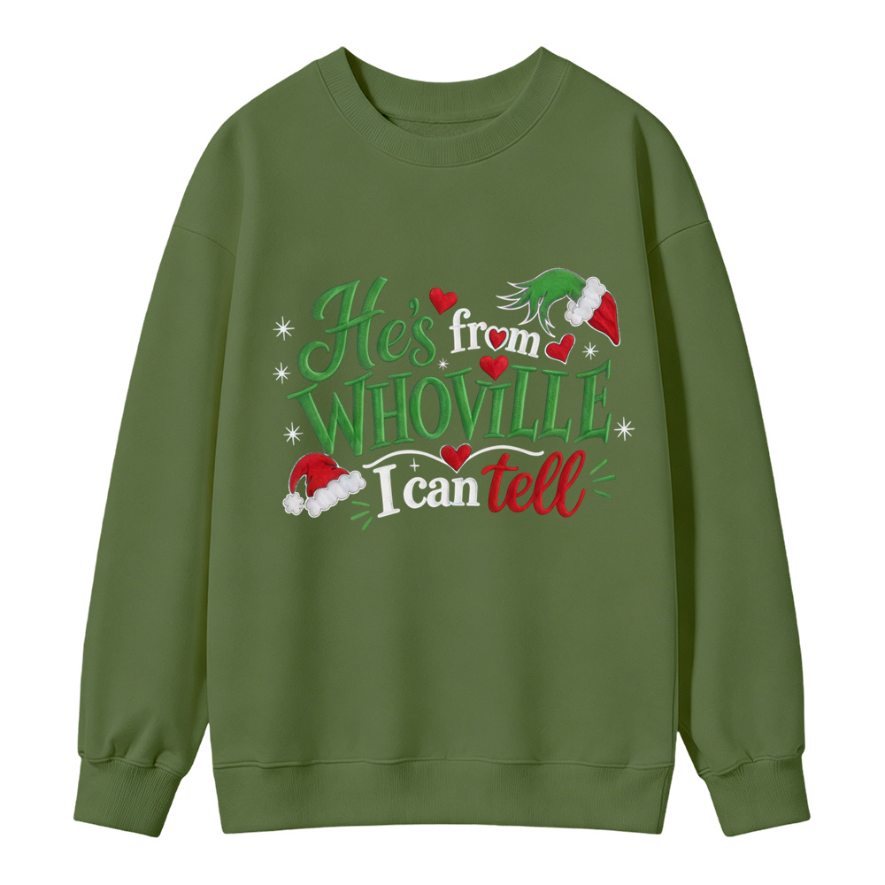 Unisex Retro Christmas Heart Snowflake Graphic Crewneck Sweatshirt Holiday Top