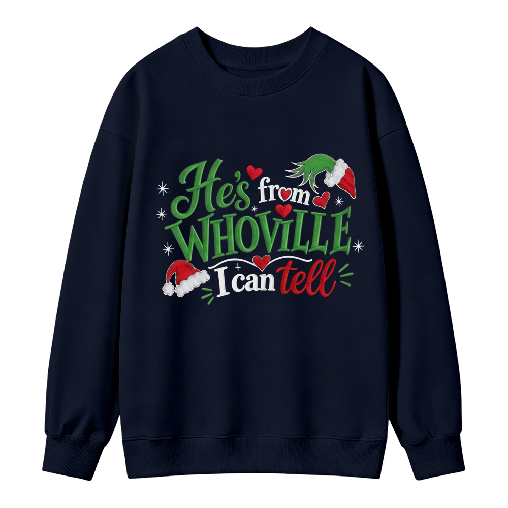 Unisex Retro Christmas Heart Snowflake Graphic Crewneck Sweatshirt Holiday Top