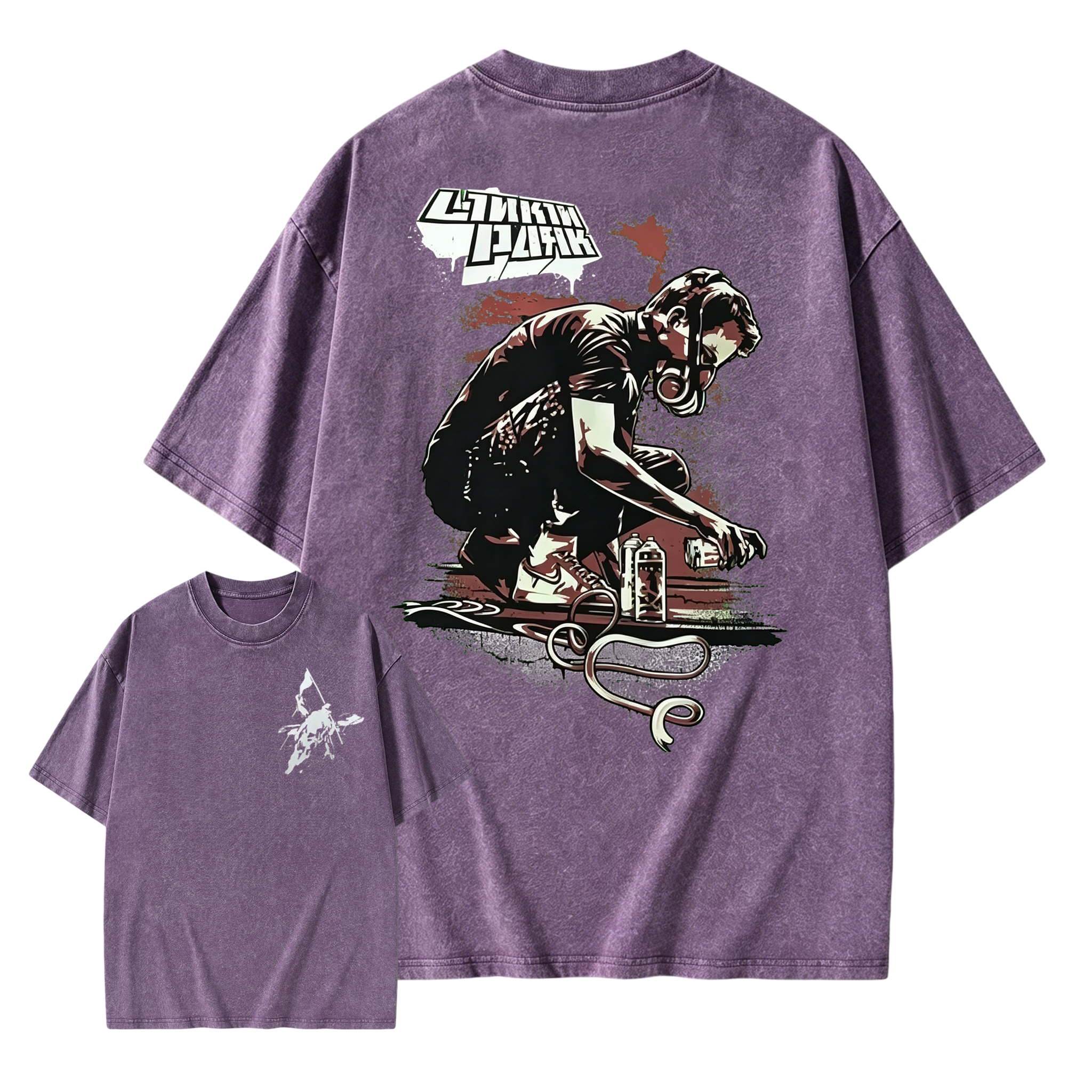 Vintage Graffiti Gas Mask Linkin Park T-Shirt