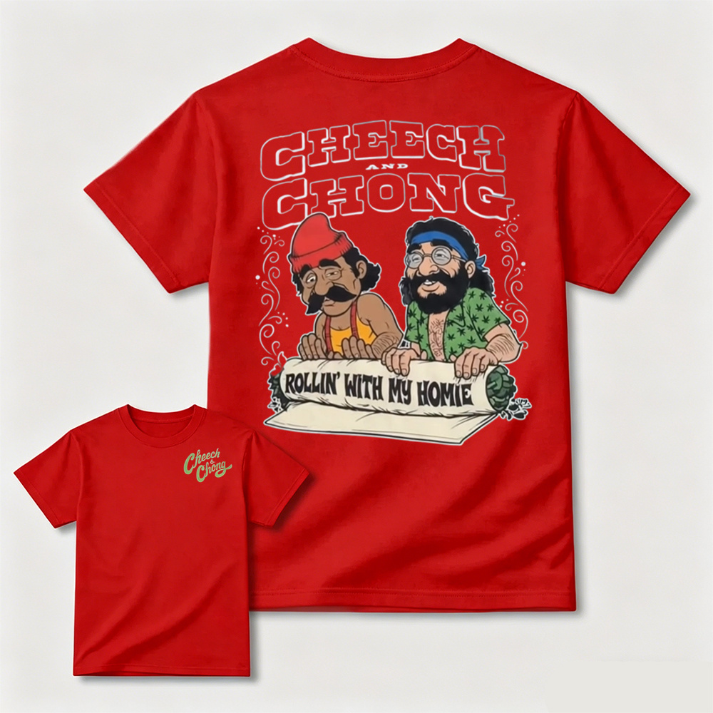 Retro Vintage Cartoon Comedy Duo Graphic Casual T‑Shirt