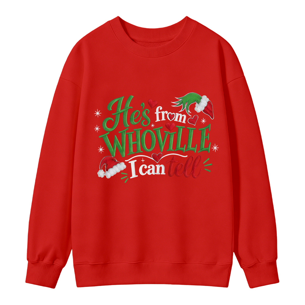 Unisex Retro Christmas Heart Snowflake Graphic Crewneck Sweatshirt Holiday Top