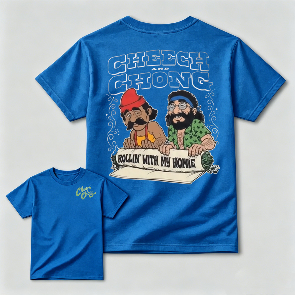Retro Vintage Cartoon Comedy Duo Graphic Casual T‑Shirt