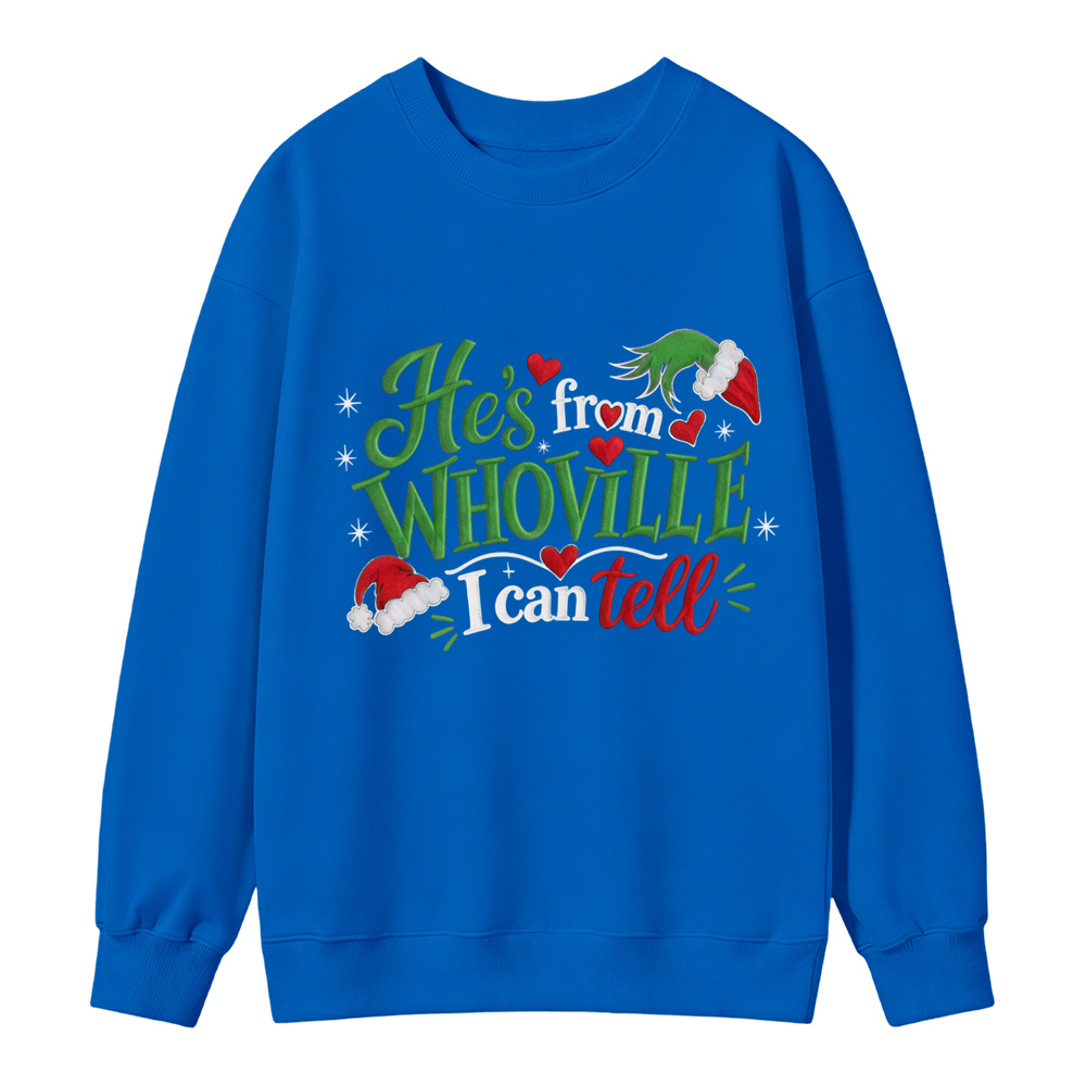Unisex Retro Christmas Heart Snowflake Graphic Crewneck Sweatshirt Holiday Top