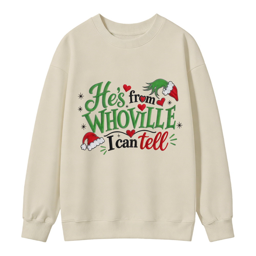 Unisex Retro Christmas Heart Snowflake Graphic Crewneck Sweatshirt Holiday Top