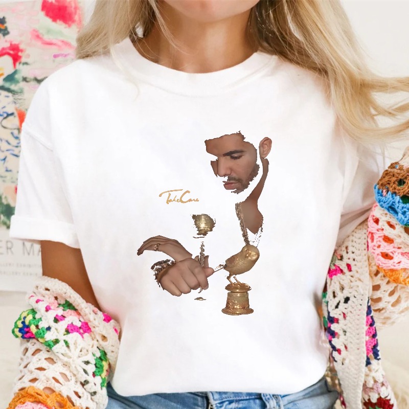 Man Holding Gold Bell And Bird With Signature T-shirt
