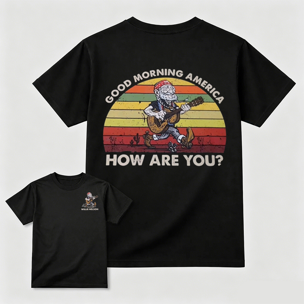 Good Morning America Willie Nelson Vintage Graphic Tee