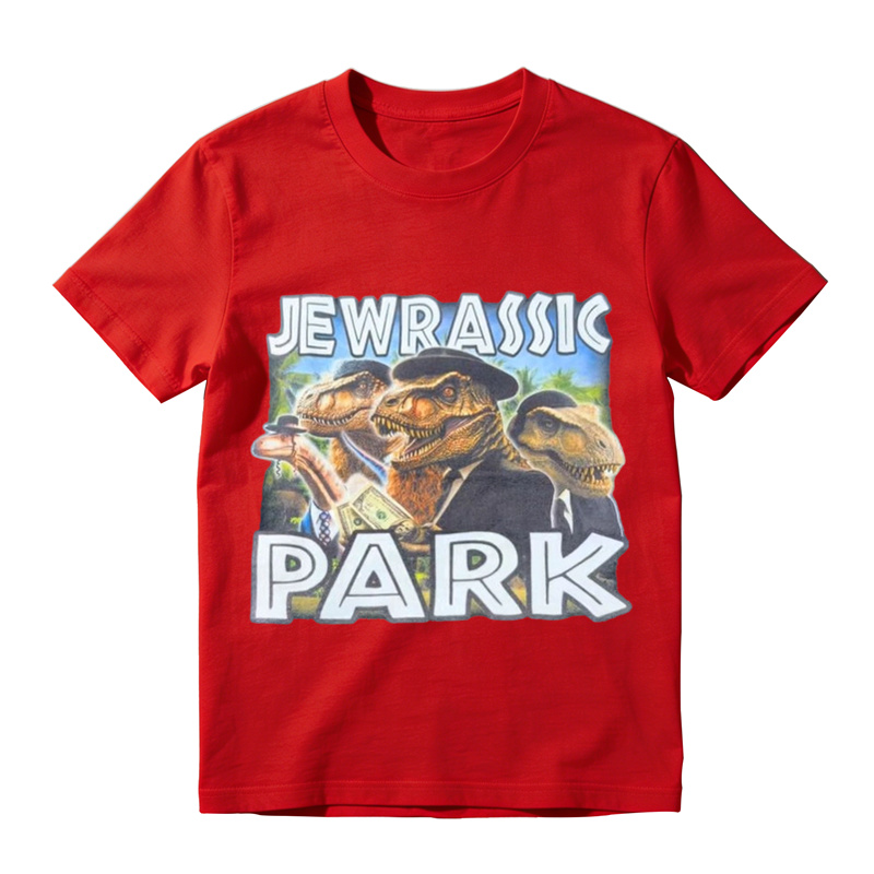 Jewrassic Park Dinosaur Parody Graphic Tee Funny Pun Meme T Shirt