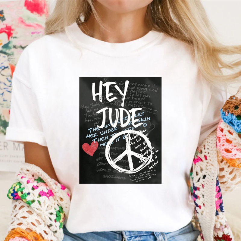 Hey Jude Peace Sign Lyrics Unisex Classic T-shirt
