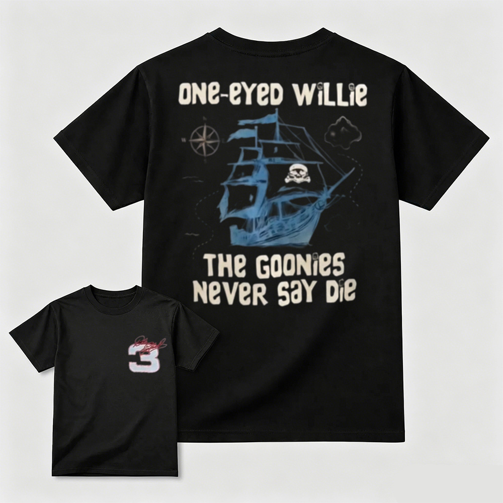 One-Eyed Willie Pirate Ship Goonies Vintage Graphic Casual Top