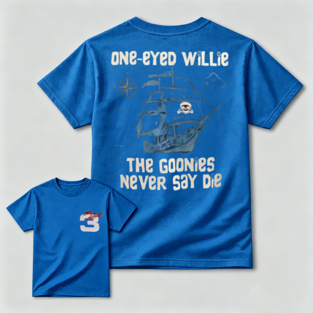 One-Eyed Willie Pirate Ship Goonies Vintage Graphic Casual Top