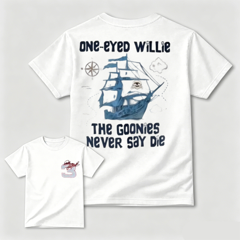 One-Eyed Willie Pirate Ship Goonies Vintage Graphic Casual Top