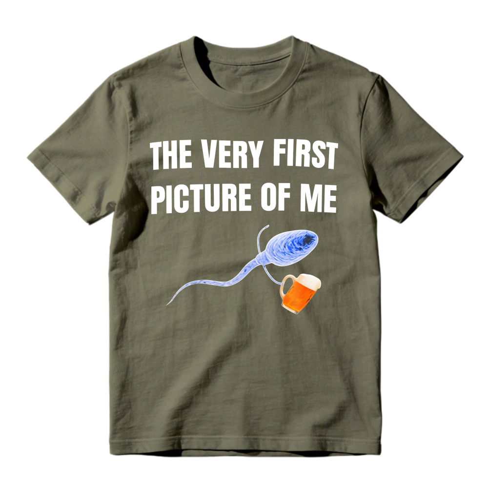 Sperm Holding Beer Mug The Very First Picture Of Me Unisex Classic T-shirt