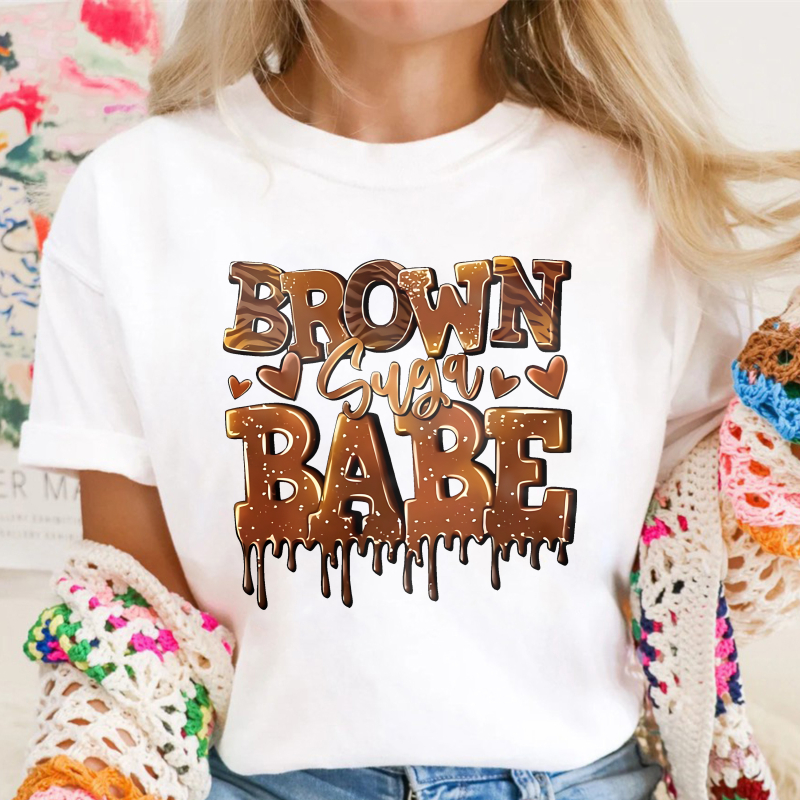 Brown Sugar Babe Dripping Chocolate Design Unisex Classic T-shirt