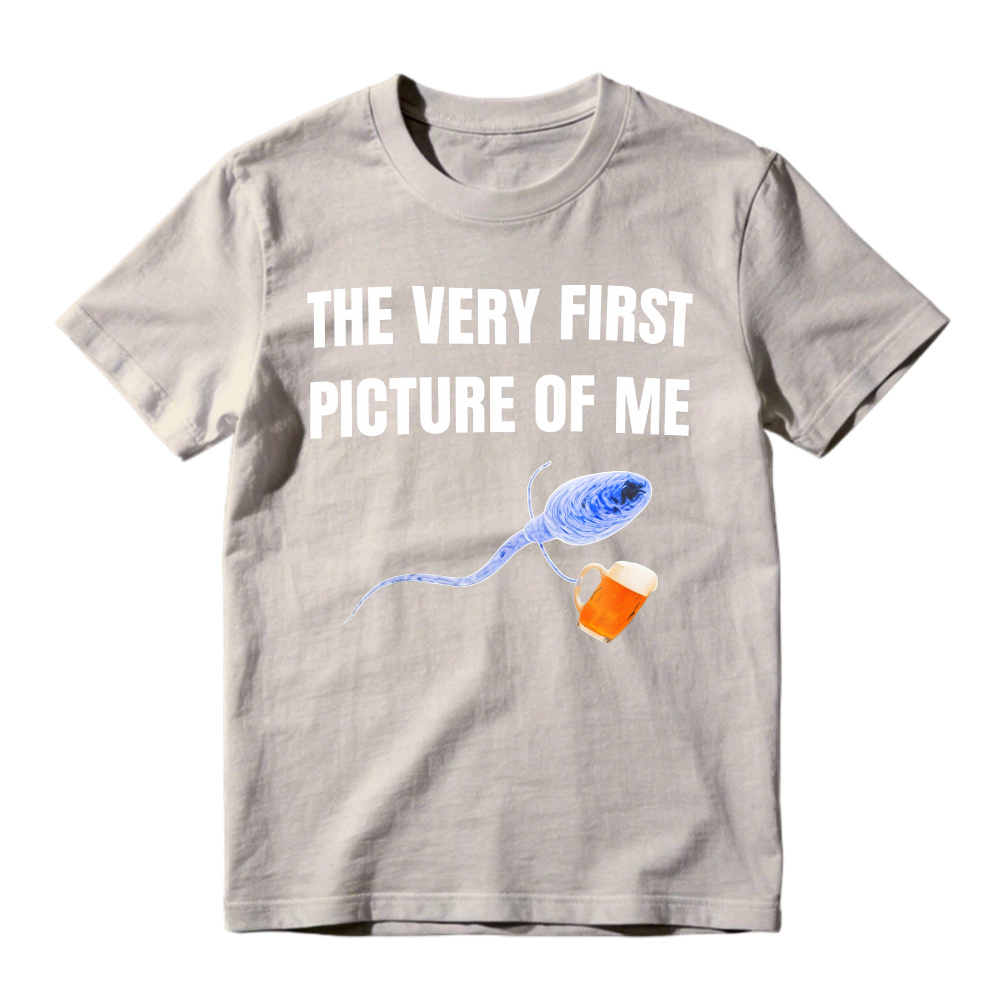 Sperm Holding Beer Mug The Very First Picture Of Me Unisex Classic T-shirt