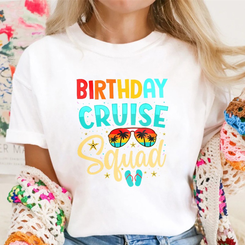 Birthday Cruise Squad With Sunglasses And Flip Flops Unisex Classic T-shirt