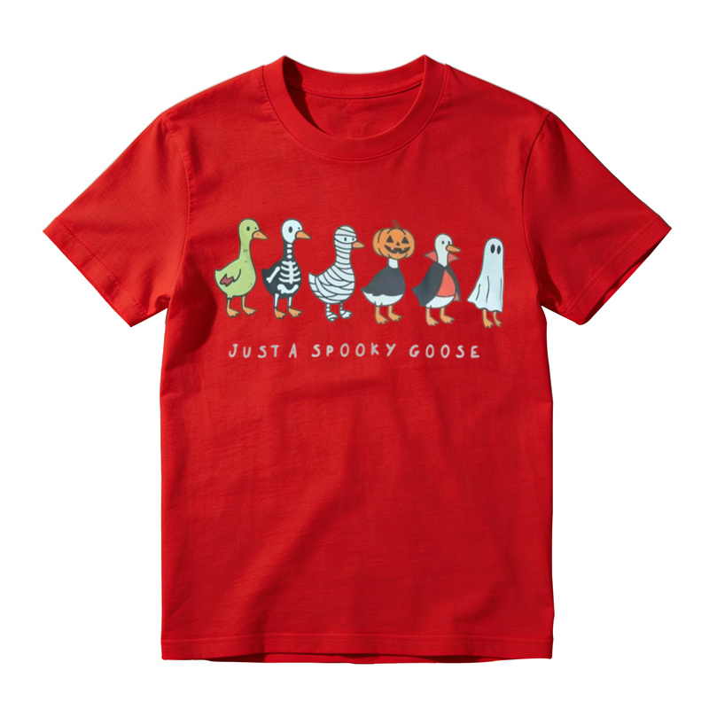 Just A Spooky Goose Halloween Graphic T-Shirt